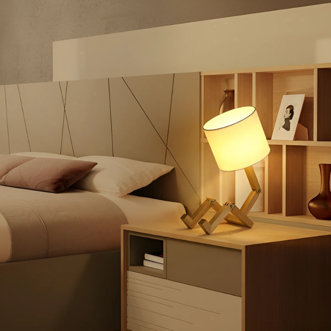 Wooden Table Lamp – Flexible Adjustable Desk Light