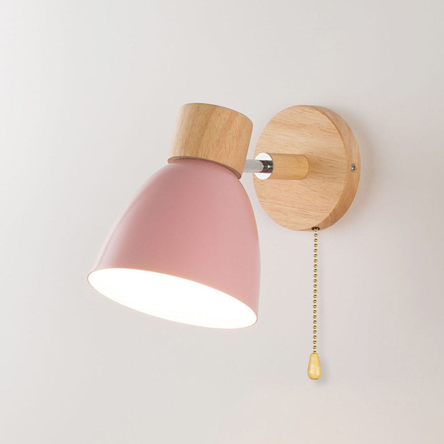 Wall Sconce – Wood & Iron Macaron Lamp