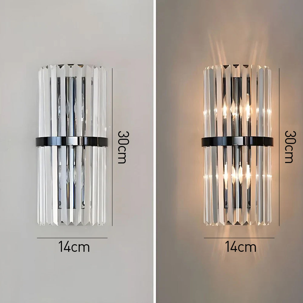 Crystal Wall Light – Stainless Steel Sconce