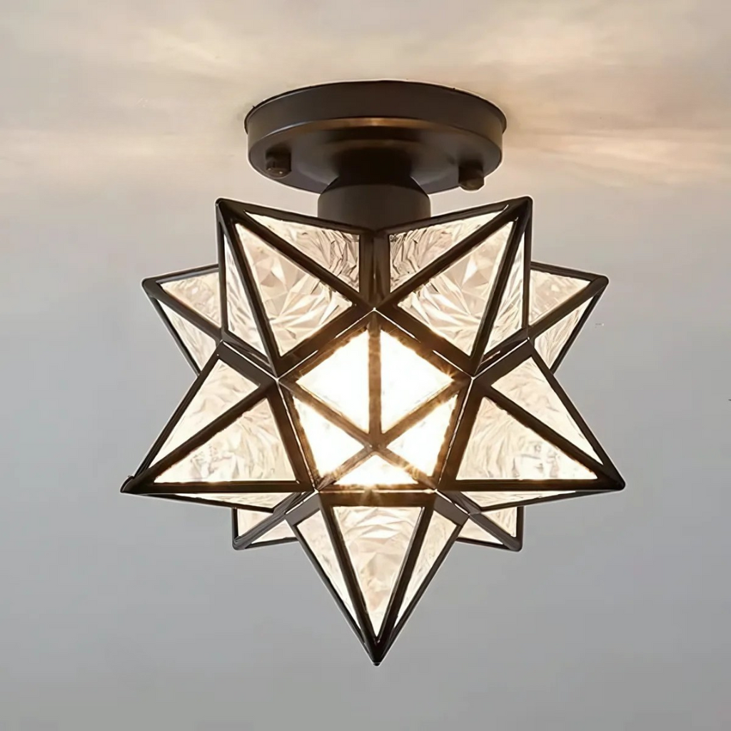 Geometric LED Ceiling Lamp – Star Design Fixture