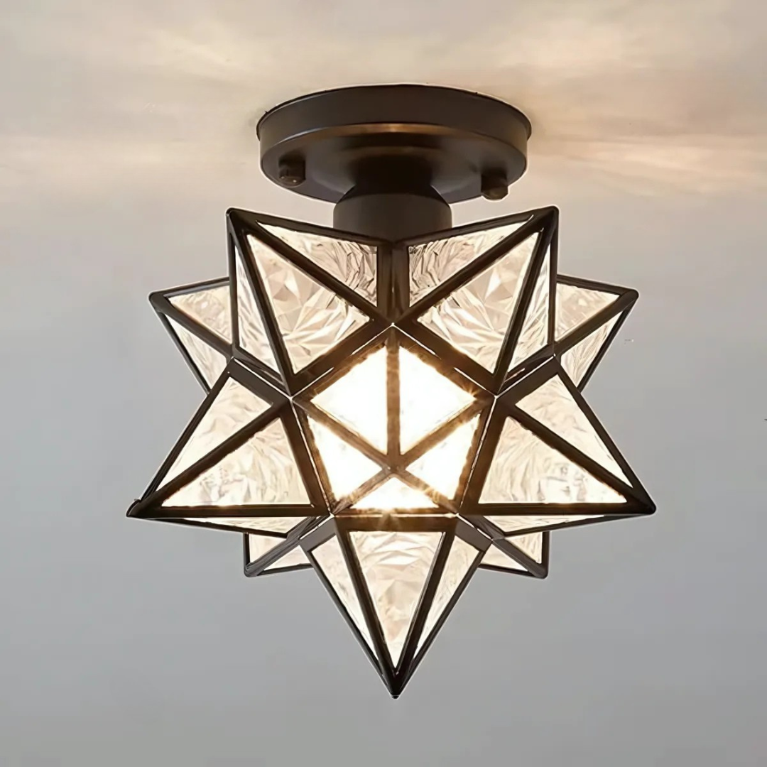 Geometric LED Ceiling Lamp – Star Design Fixture