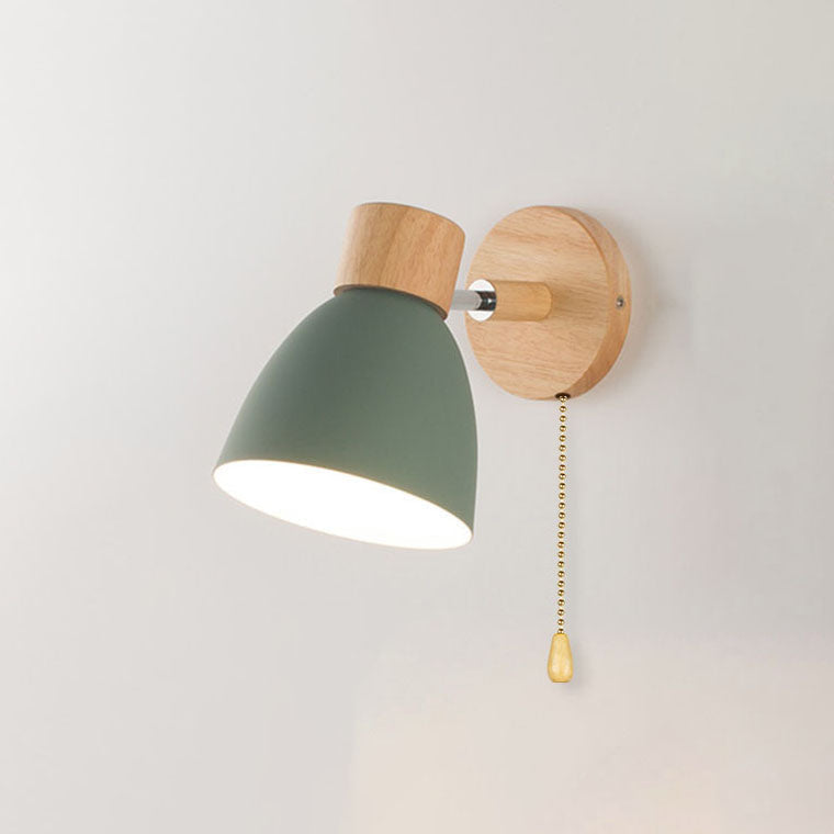 Wall Sconce – Wood & Iron Macaron Lamp