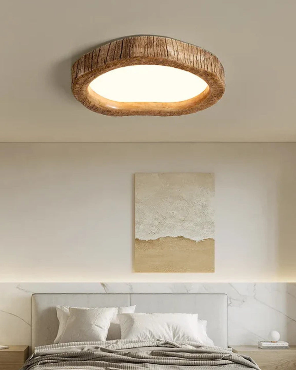 Wood Ceiling Light – Rustic LED Flush Mount