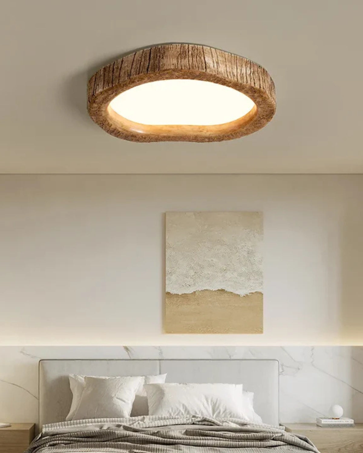 Wood Ceiling Light – Rustic LED Flush Mount