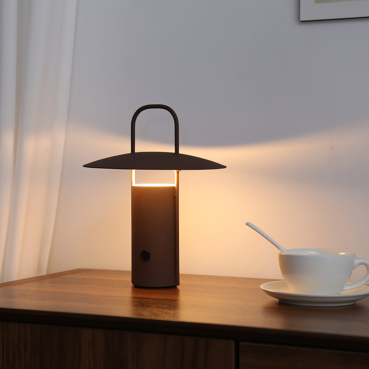 Touch Table Lamp – USB Rechargeable Metal Light