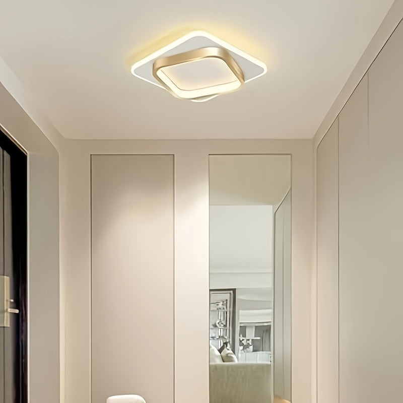 Square LED Ceiling Light – Geometric Flush Mount Fixture