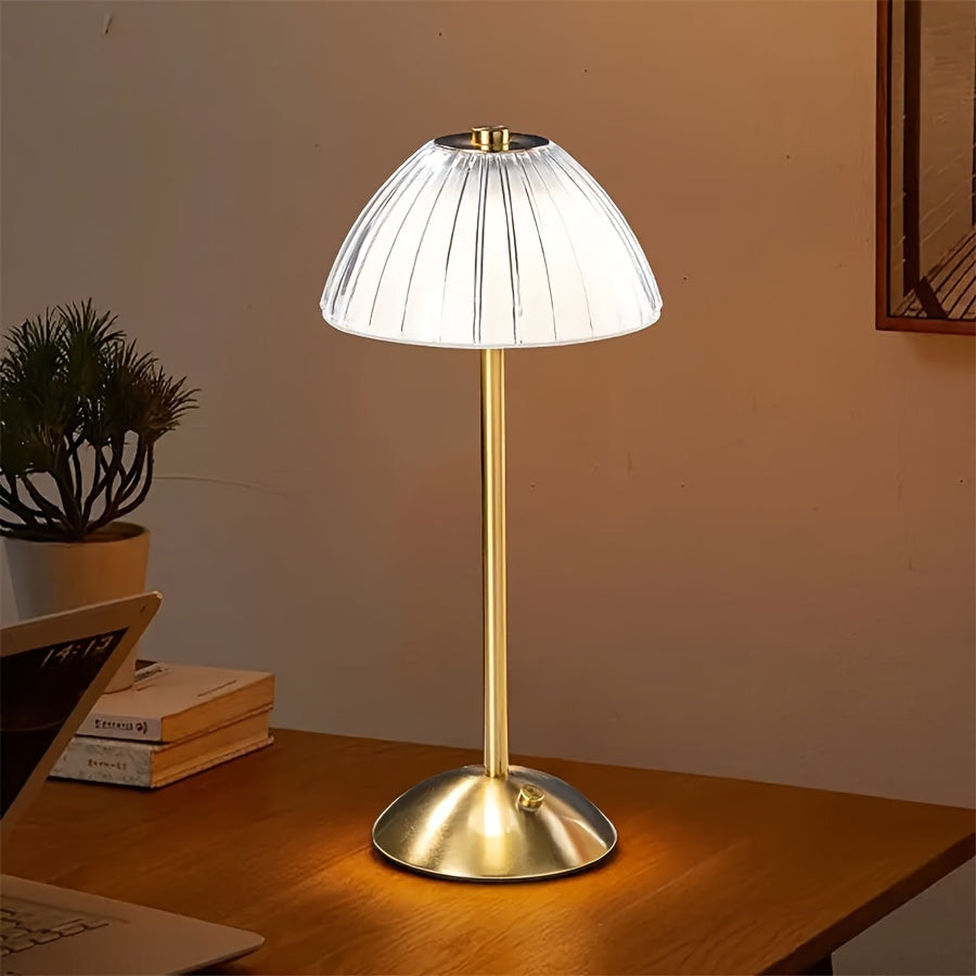 Gold Touch Table Lamp – USB Rechargeable LED