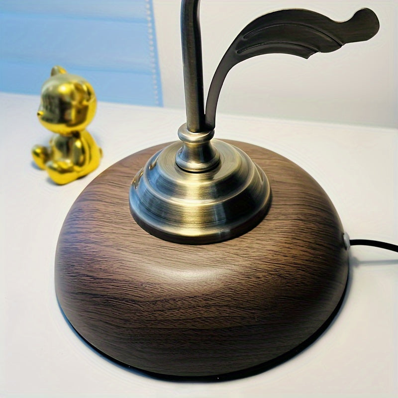 Goose Neck Table Lamp – Antique Brass USB Bedside Light