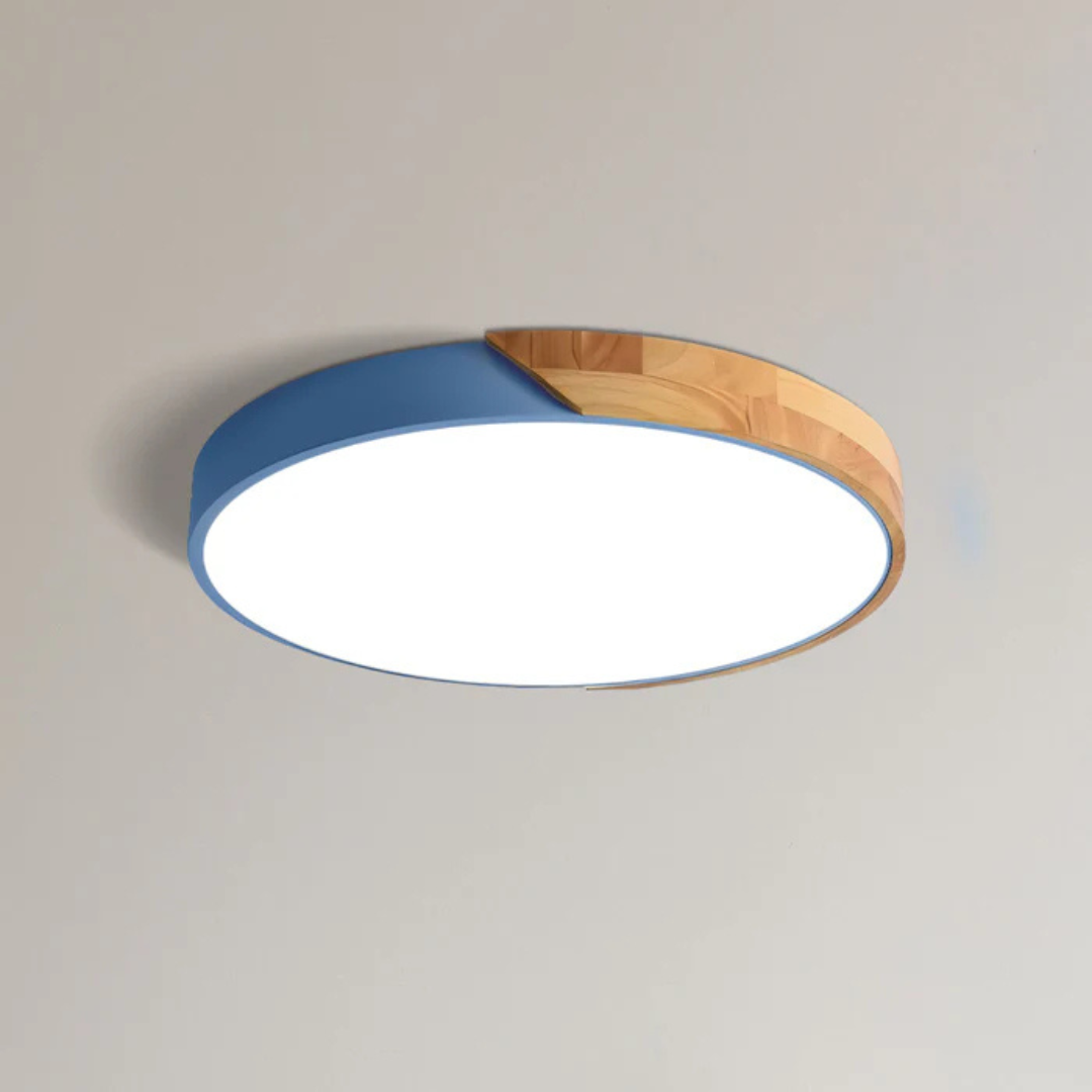 LED Ceiling Light – Nordic Wooden Flush Mount