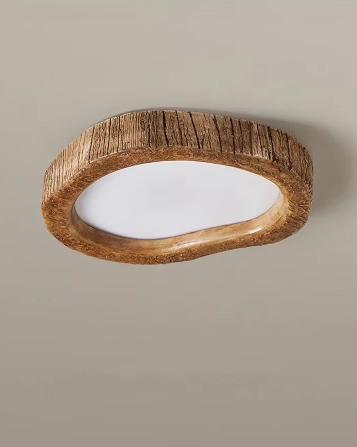 Wood Ceiling Light – Rustic LED Flush Mount