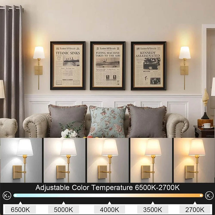 Wireless Wall Light 2-Pack – Rechargeable Cordless Sconce