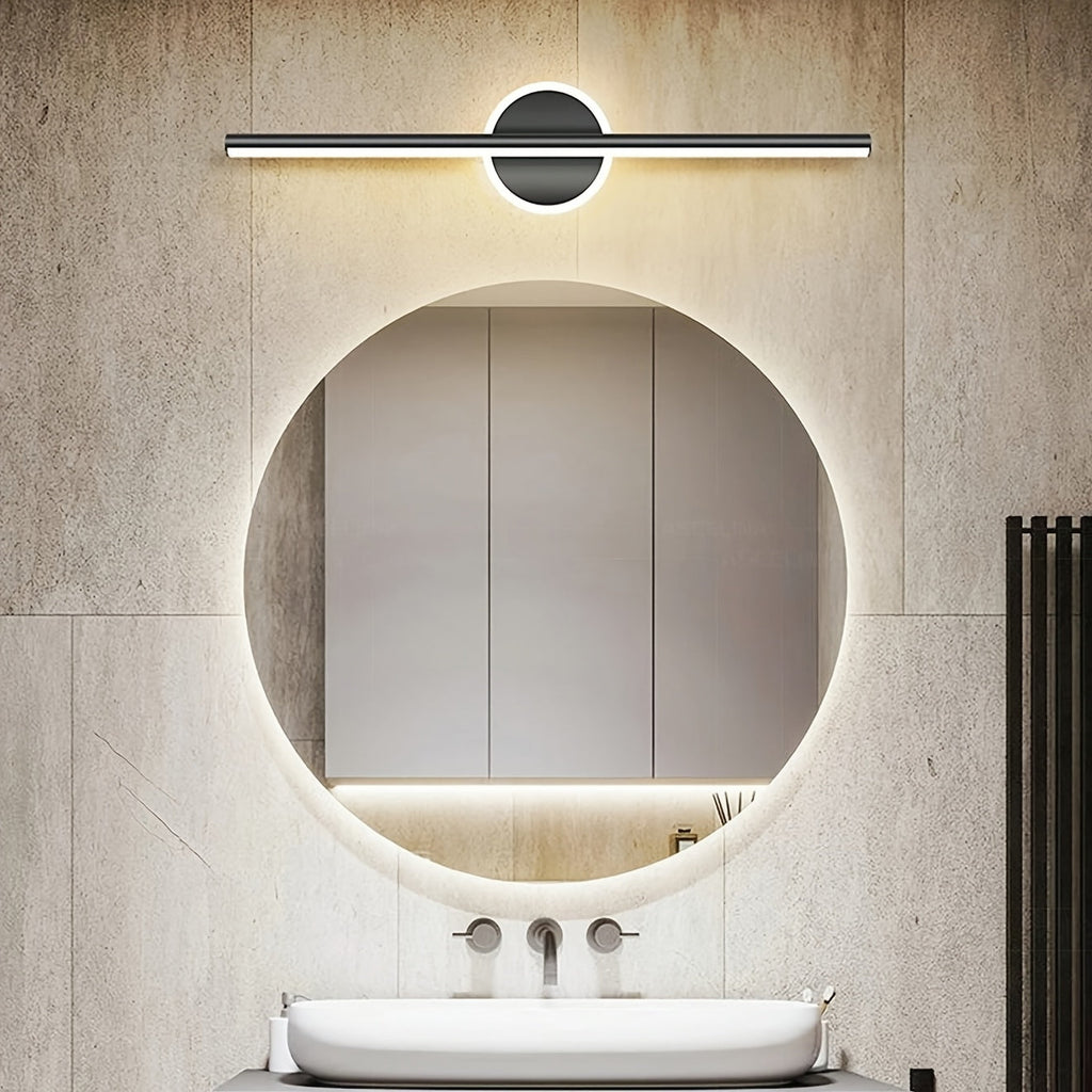 Mirror Wall Light – Black & Gold LED Sconce