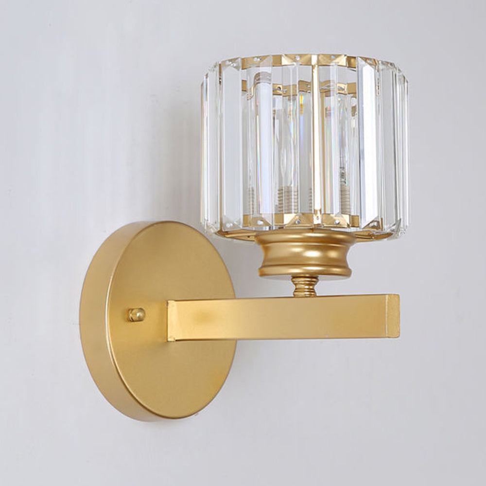 Crystal Wall Light – Glass & Iron Sconce