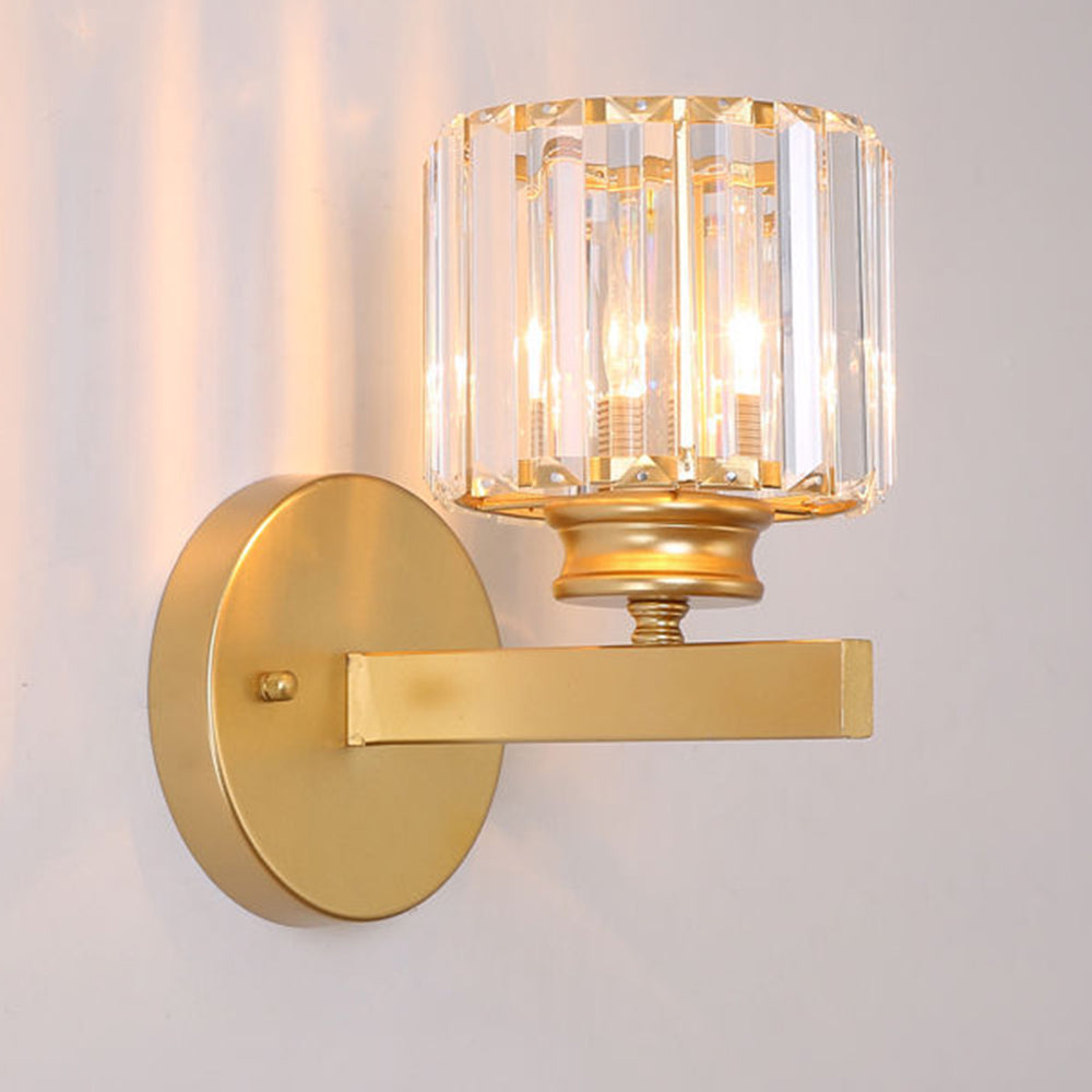 Crystal Wall Light – Glass & Iron Sconce