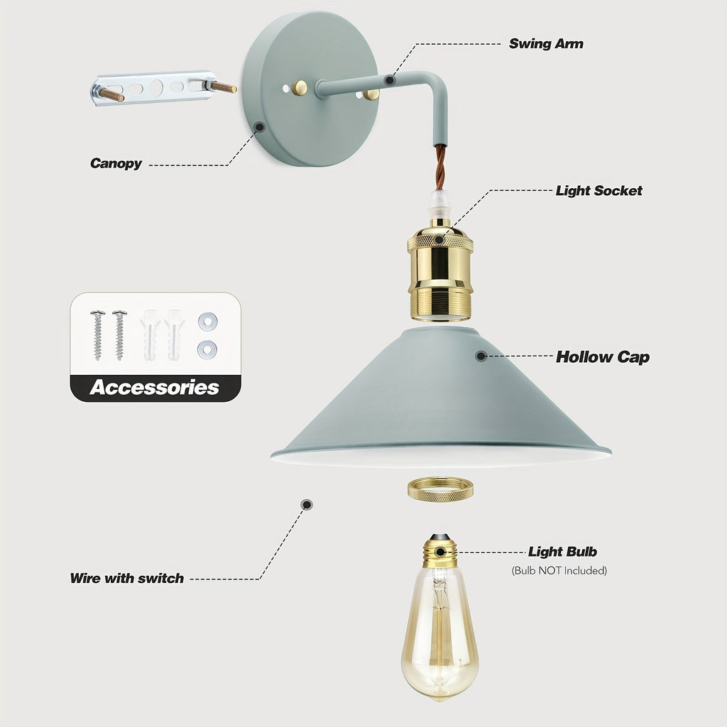 Metal Wall Sconce – Industrial Oil-Rubbed Fixture