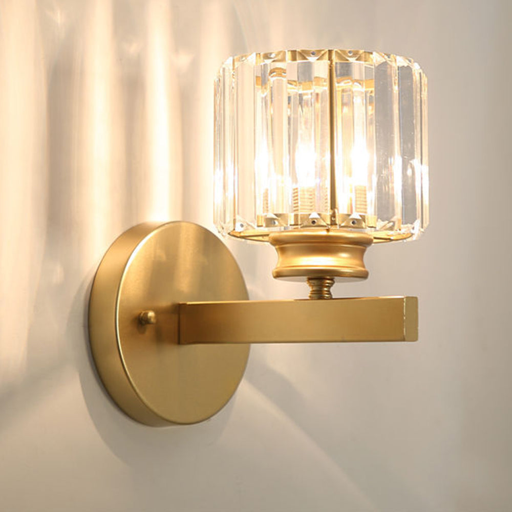 Crystal Wall Light – Glass & Iron Sconce
