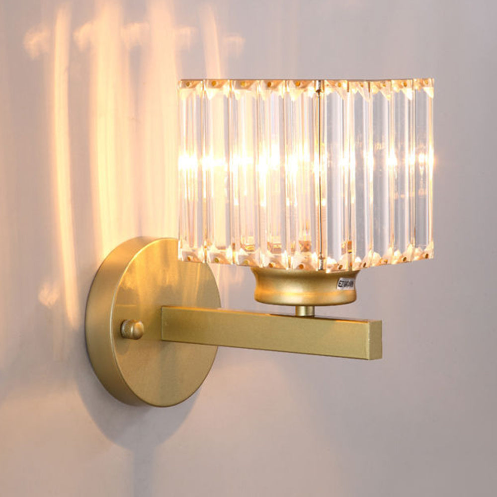 Crystal Wall Light – Glass & Iron Sconce
