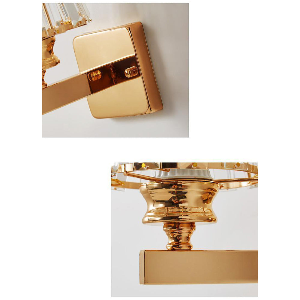 Crystal Wall Light – Glass & Iron Sconce