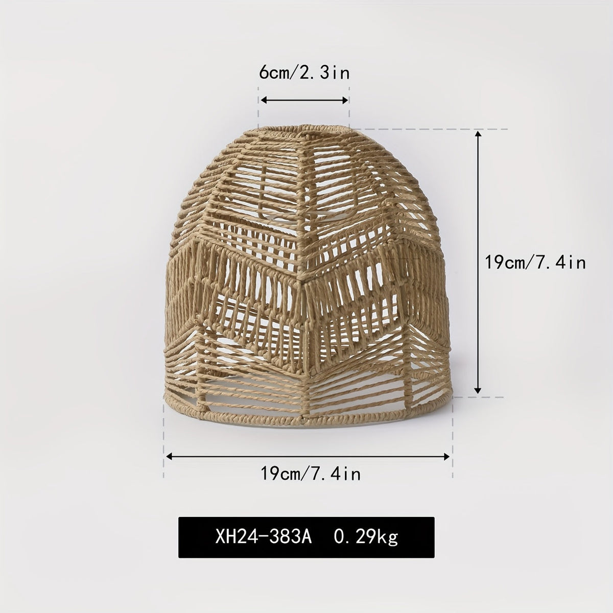 Rope Pendant Shade – Handwoven Farmhouse Light Shade