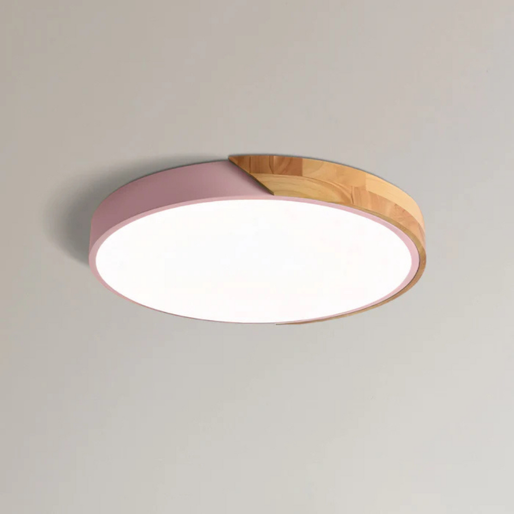 LED Ceiling Light – Nordic Wooden Flush Mount