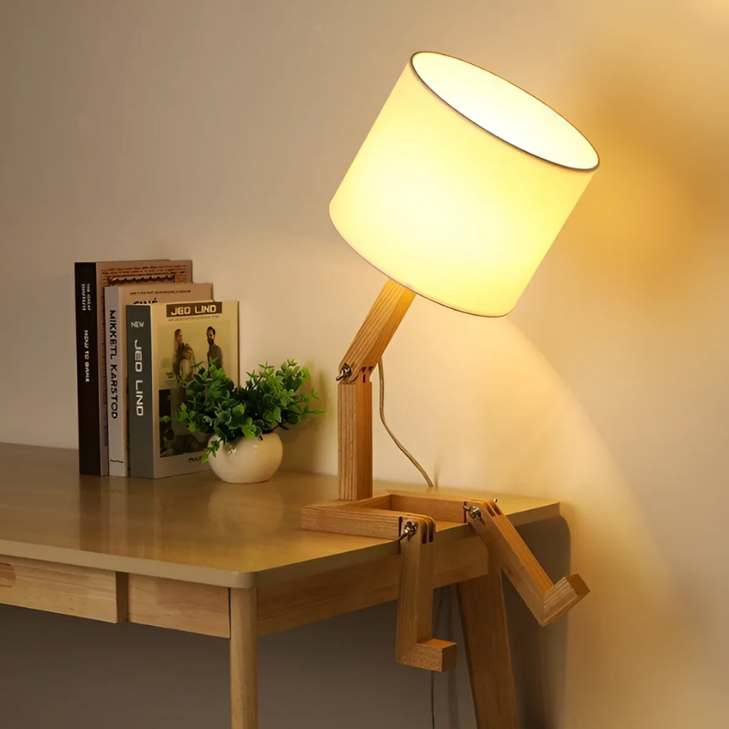 Wooden Table Lamp – Flexible Adjustable Desk Light