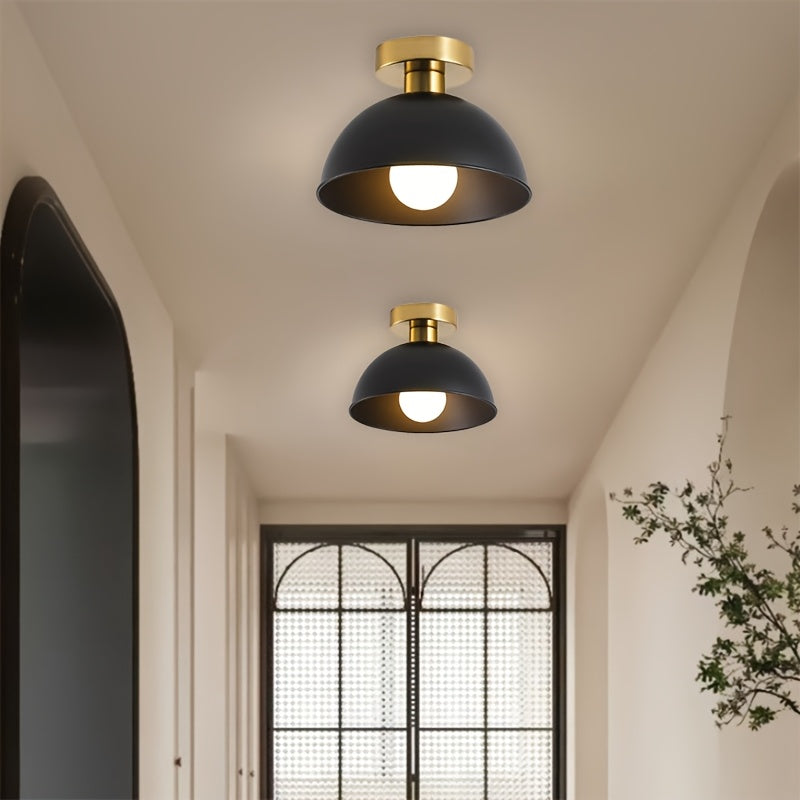 Semi-Flush Ceiling Lamp – Matte Metal Finish