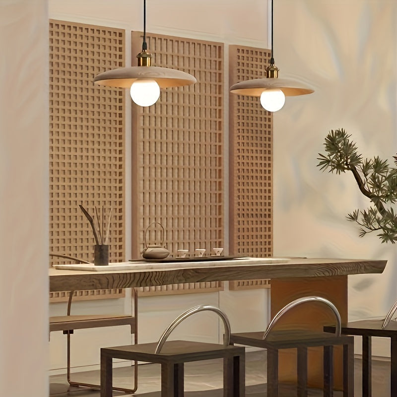 Solid Wood Pendant Light – Scandinavian Ceiling Lamp