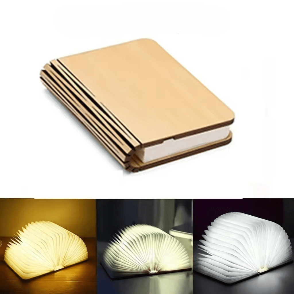 Book Table Lamp – 360° Foldable Rechargeable Light