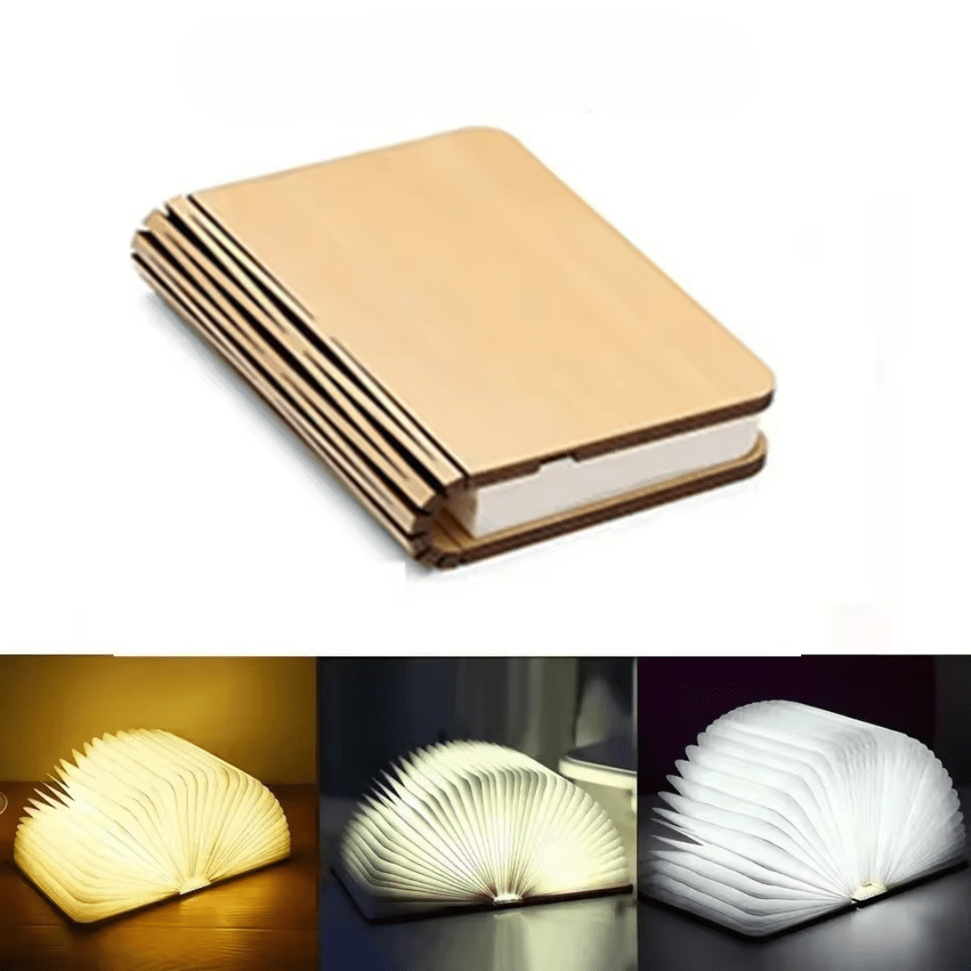 Book Table Lamp – 360° Foldable Rechargeable Light