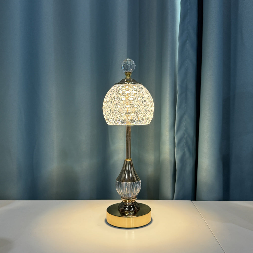 Crystal Table Lamp – Rechargeable Touch LED Bedside Light