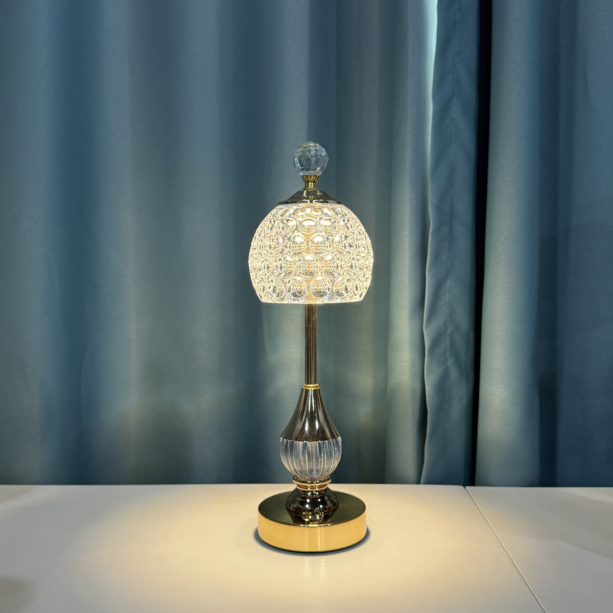 Crystal Table Lamp – Rechargeable Touch LED Bedside Light