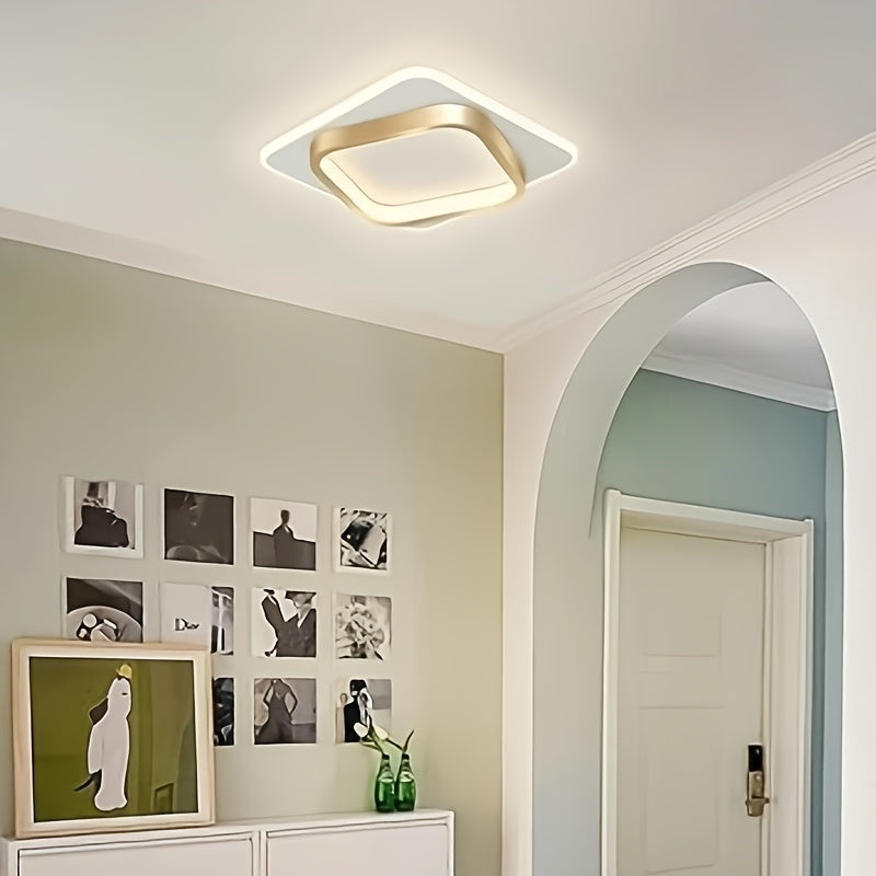 Square LED Ceiling Light – Geometric Flush Mount Fixture