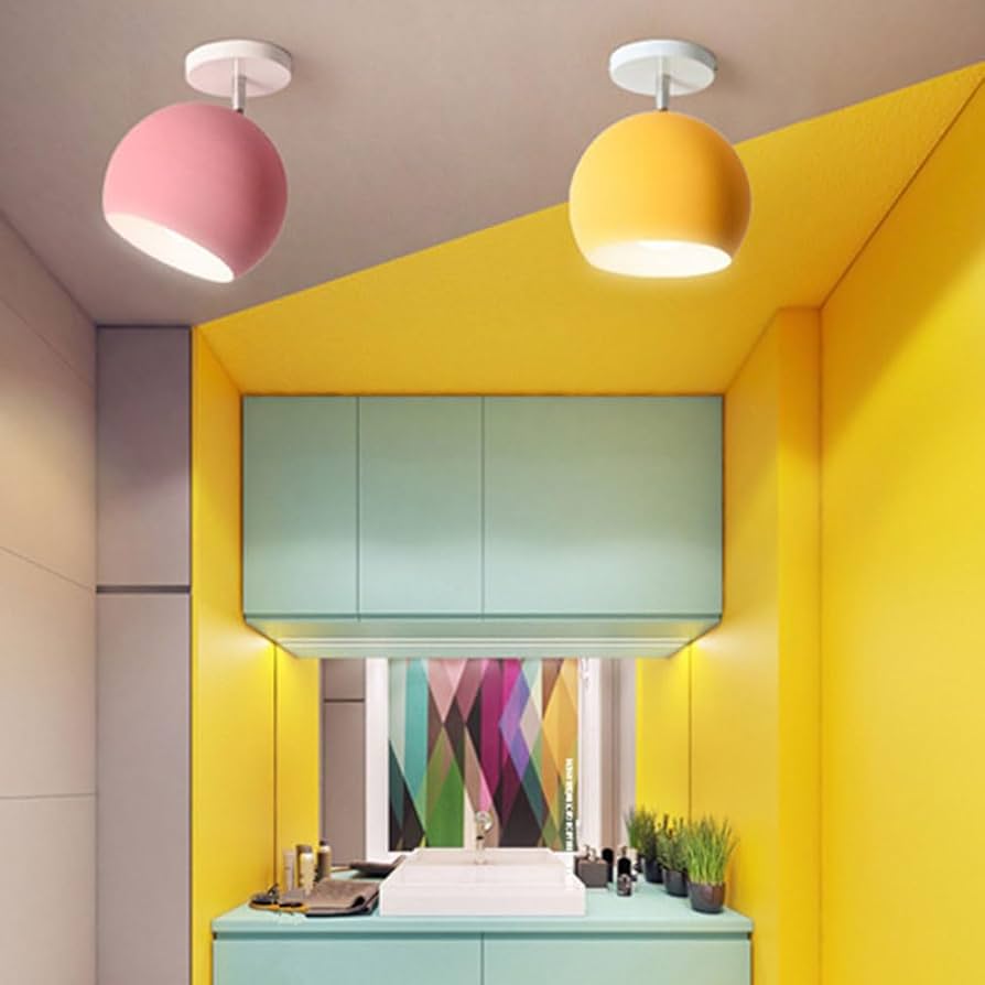 Macaron Ceiling Light – Round Aluminium Fixture