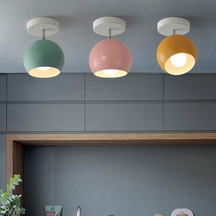 Macaron Ceiling Light – Round Aluminium Fixture