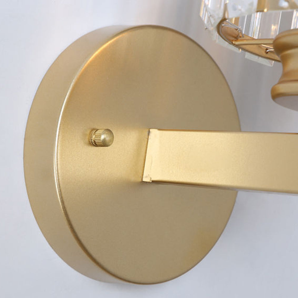 Crystal Wall Light – Glass & Iron Sconce