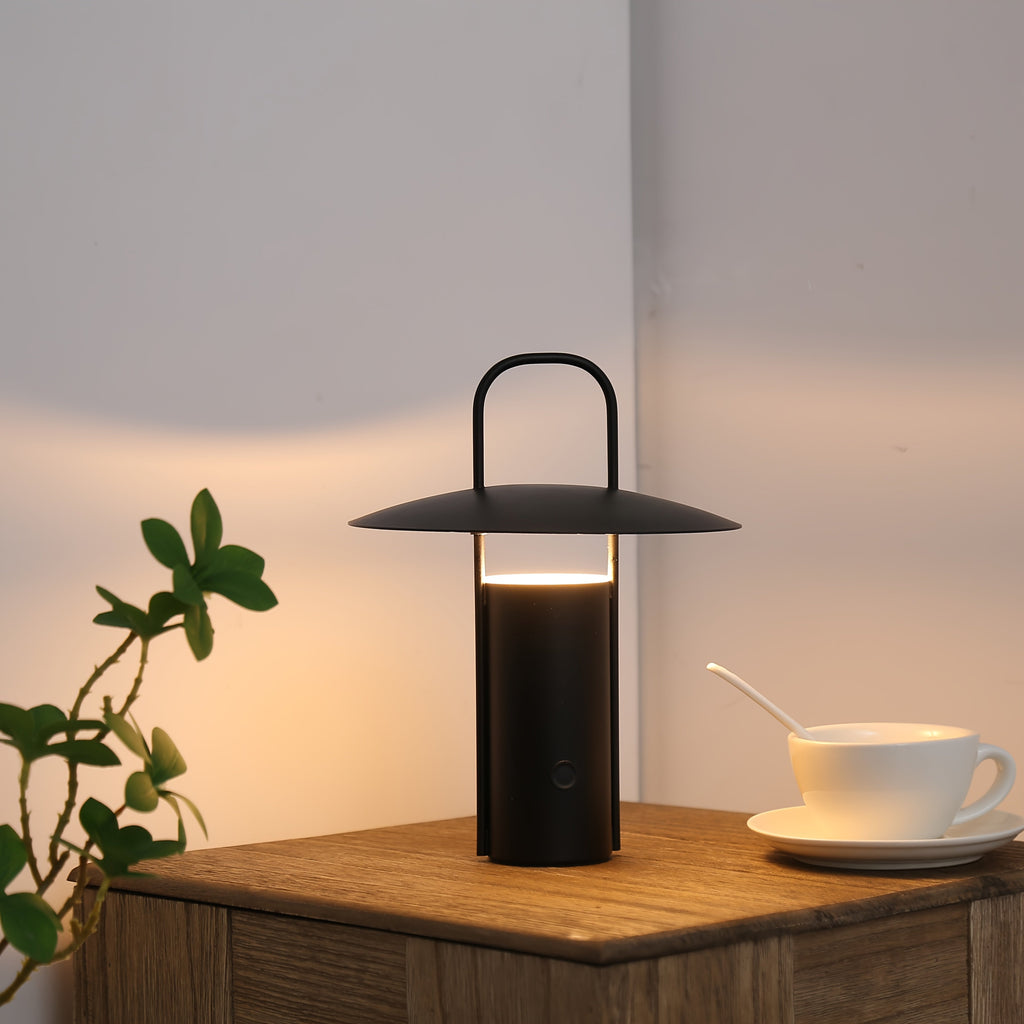 Touch Table Lamp – USB Rechargeable Metal Light