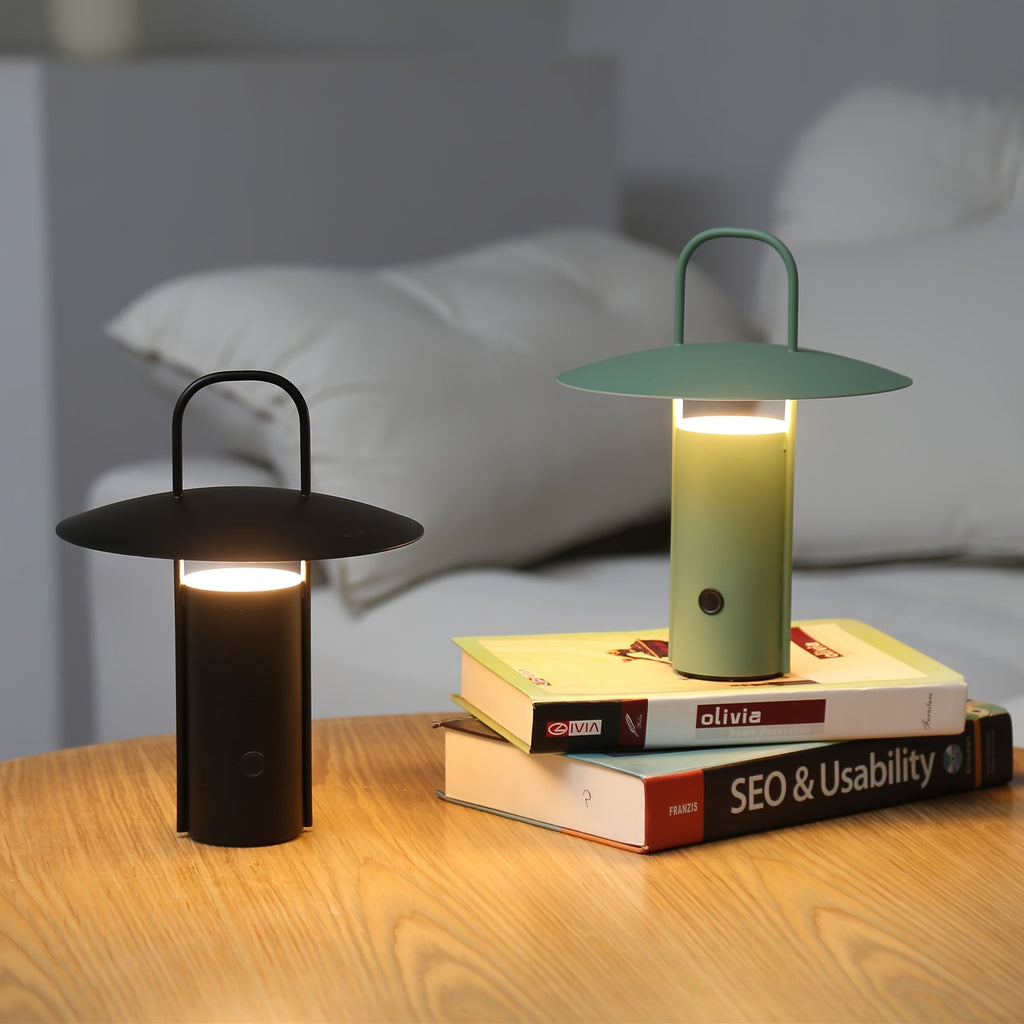 Touch Table Lamp – USB Rechargeable Metal Light