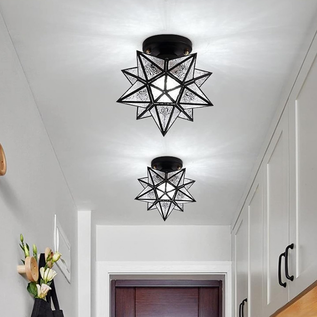 Geometric LED Ceiling Lamp – Star Design Fixture
