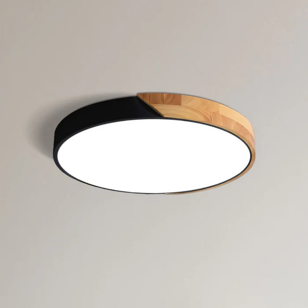 LED Ceiling Light – Nordic Wooden Flush Mount