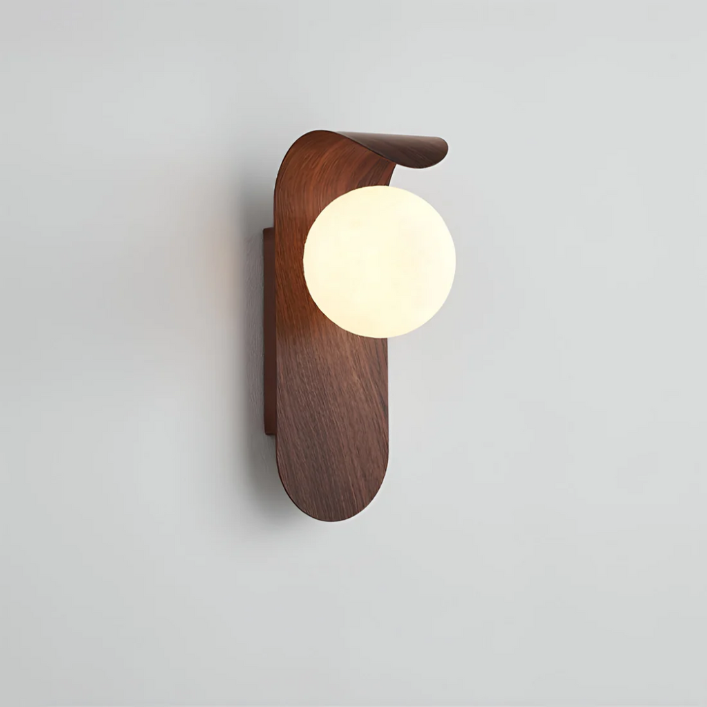 Wooden Wall Lamp – Scandinavian LED Minimalist Sconce
