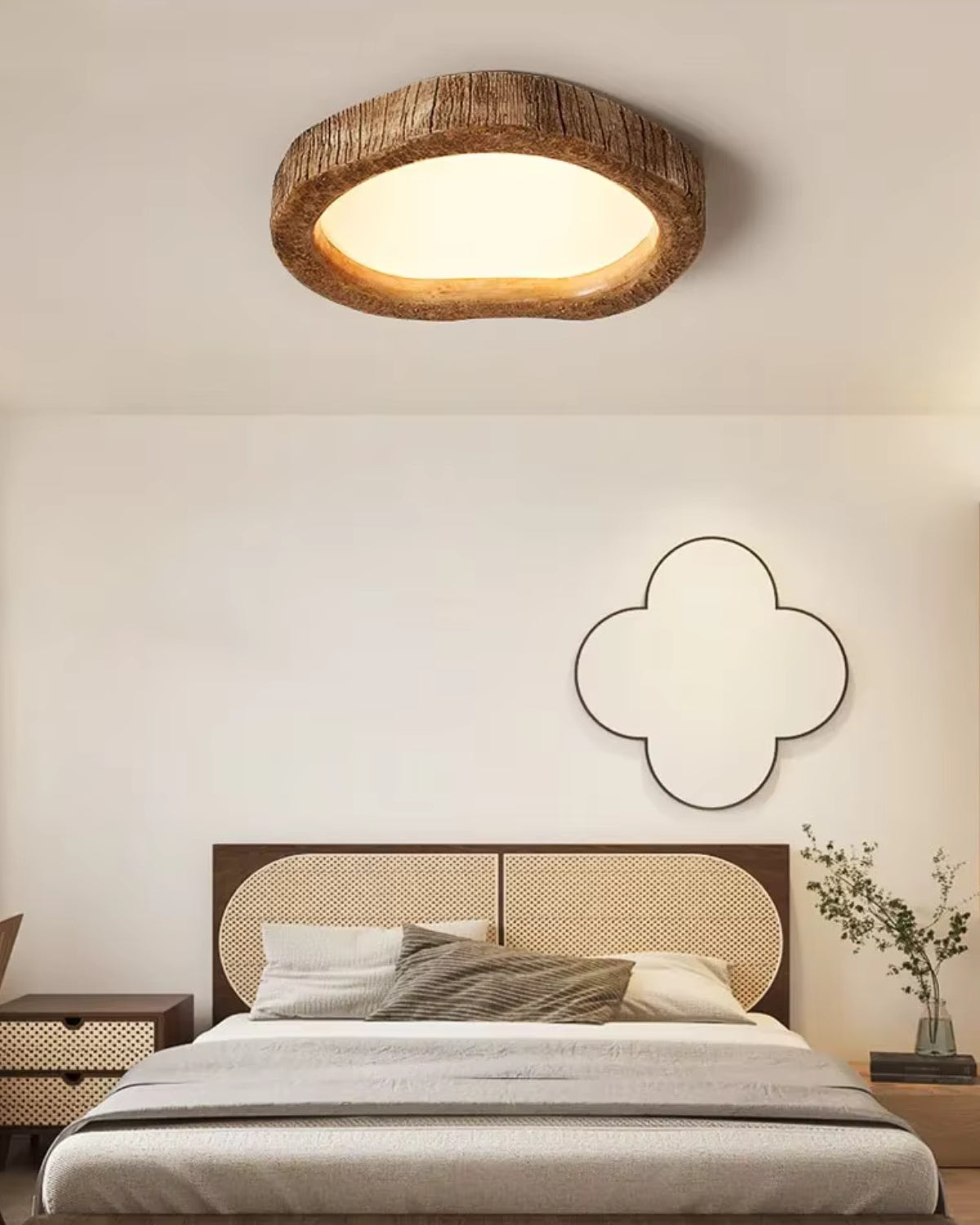 Wood Ceiling Light – Rustic LED Flush Mount