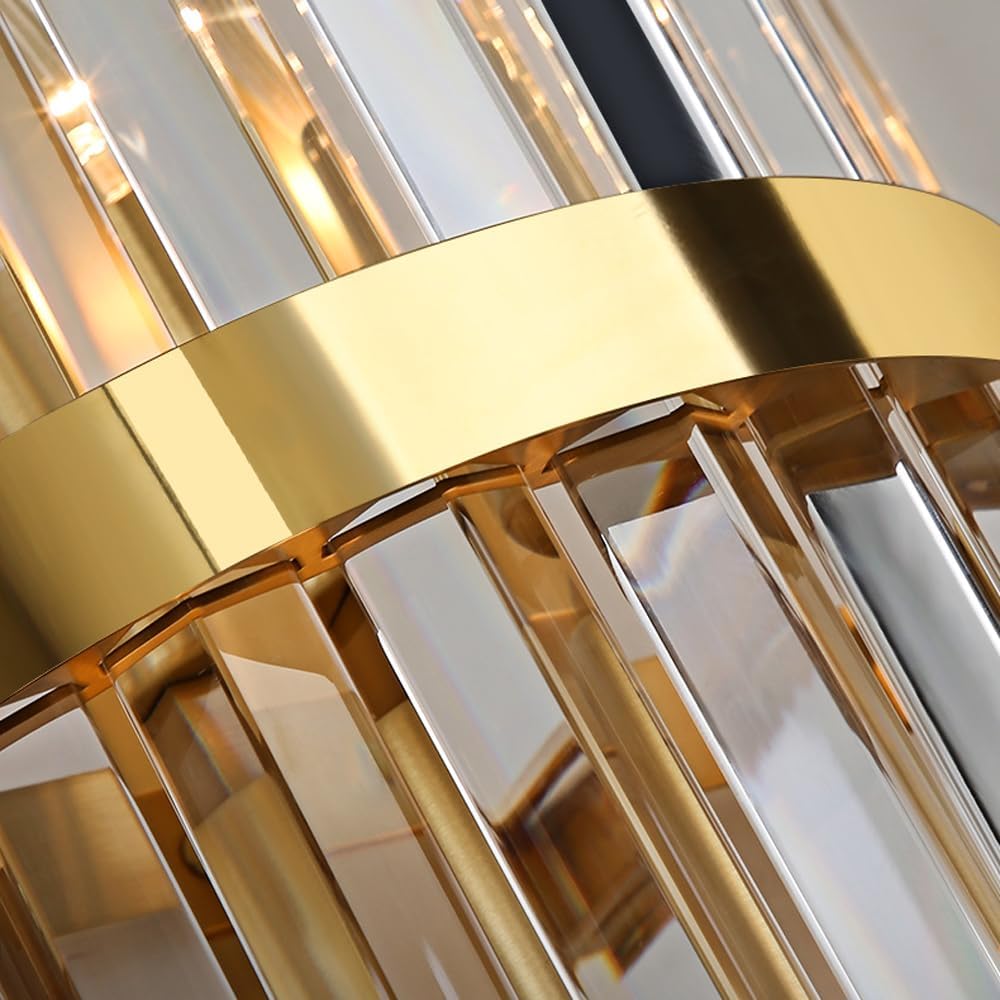 Crystal Wall Light – Stainless Steel Sconce