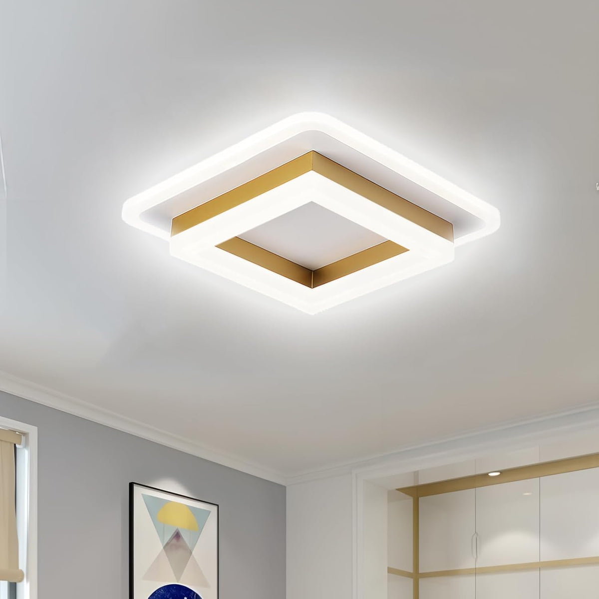 Square LED Ceiling Light – Modern Flush Mount