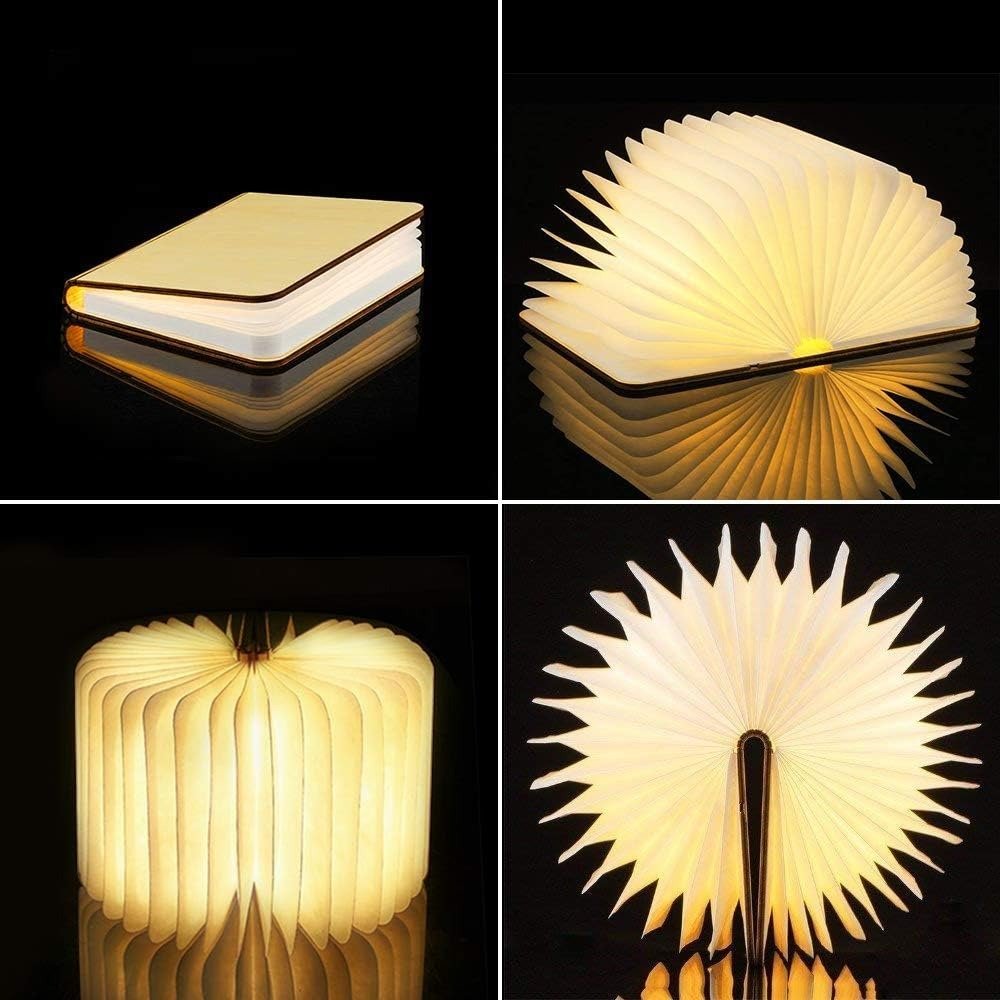 Book Table Lamp – 360° Foldable Rechargeable Light