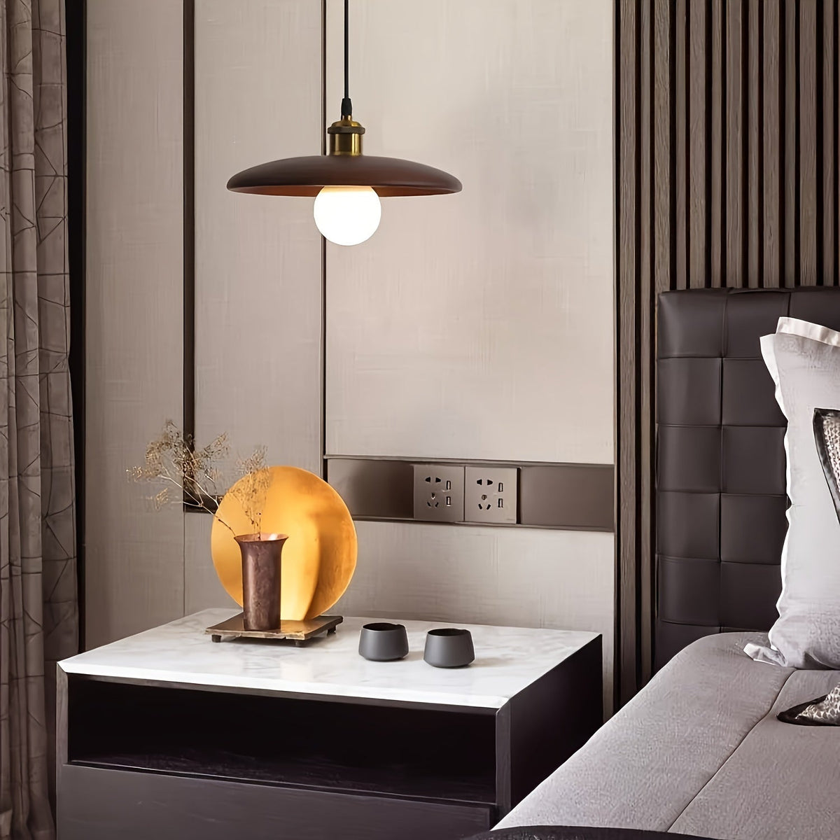 Solid Wood Pendant Light – Scandinavian Ceiling Lamp