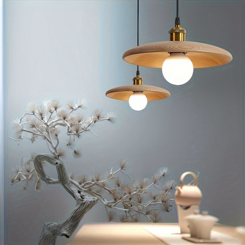 Solid Wood Pendant Light – Scandinavian Ceiling Lamp