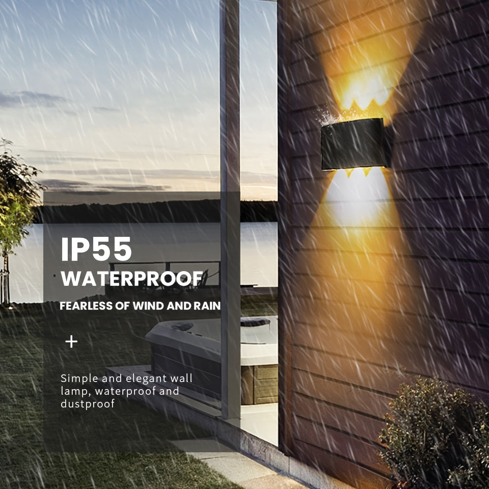 Dual Beam LED Wall Light – IP55 Indoor & Outdoor Sconce