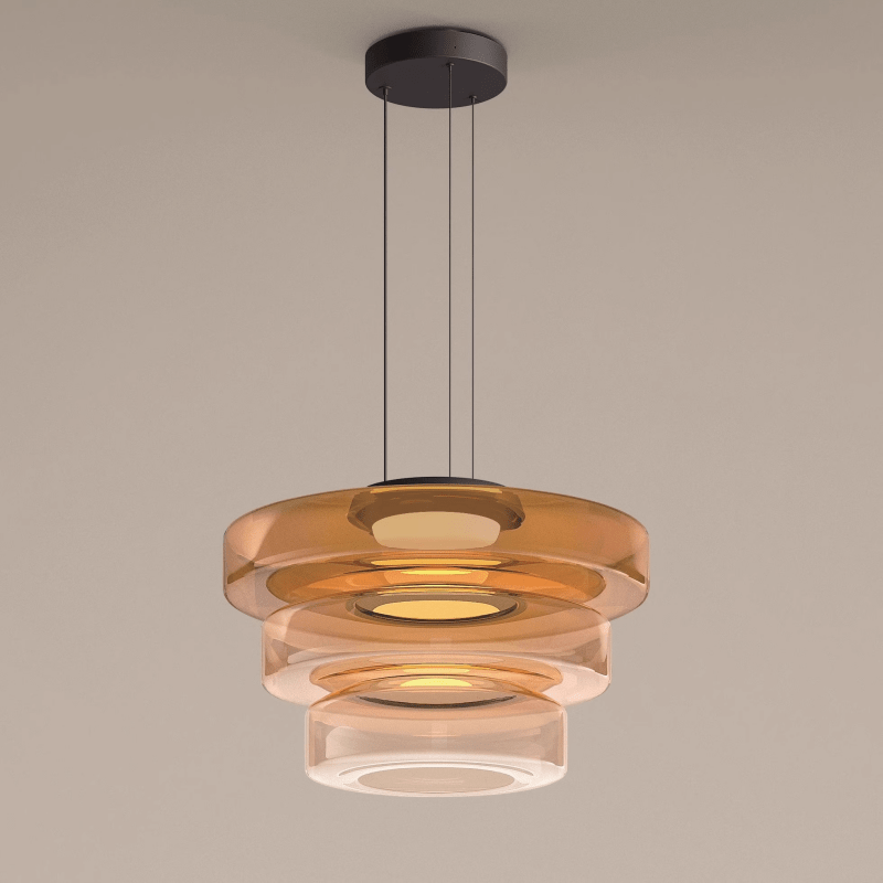 Layered Glass Pendant Light – Bauhaus LED Hanging Lamp