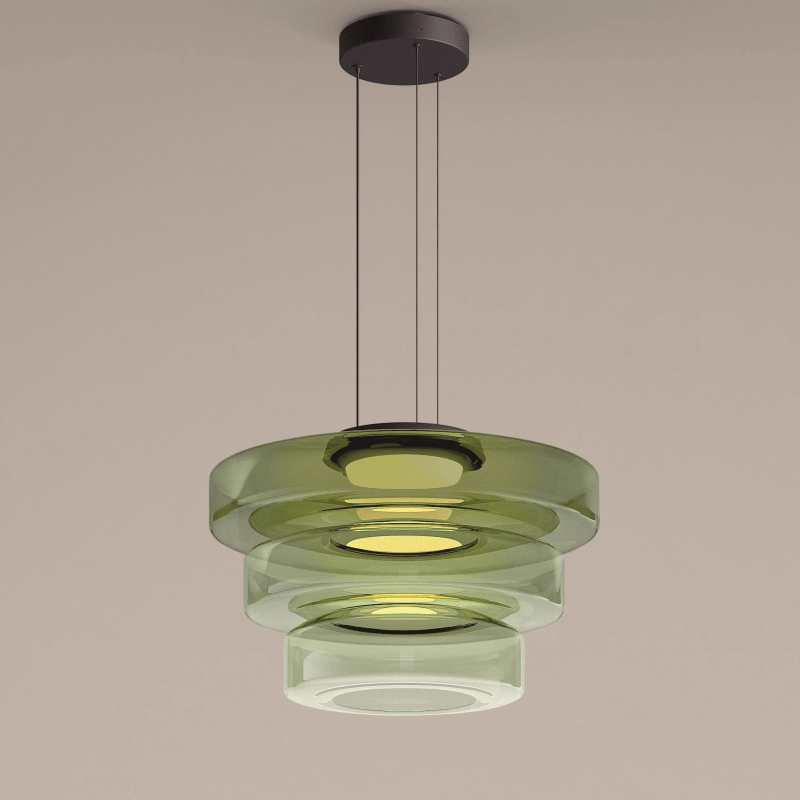 Layered Glass Pendant Light – Bauhaus LED Hanging Lamp