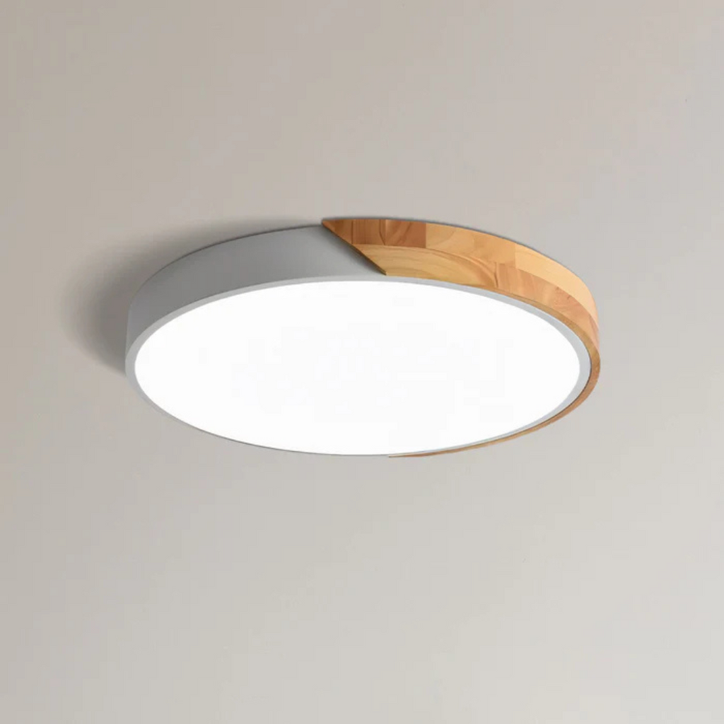 LED Ceiling Light – Nordic Wooden Flush Mount